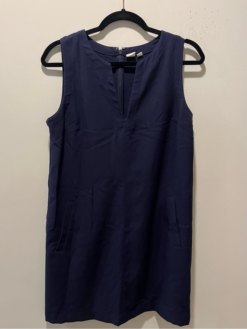 GAP Navy Shift Dress with Notch Neck